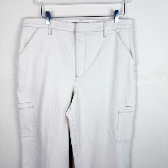 Joe's Cream Cargo Jeans Wide Leg Pants Woman's Size 34 - Picture 2 of 8